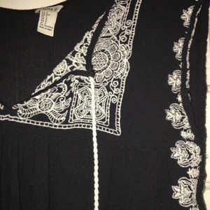 Black embroidered forever 21 dress